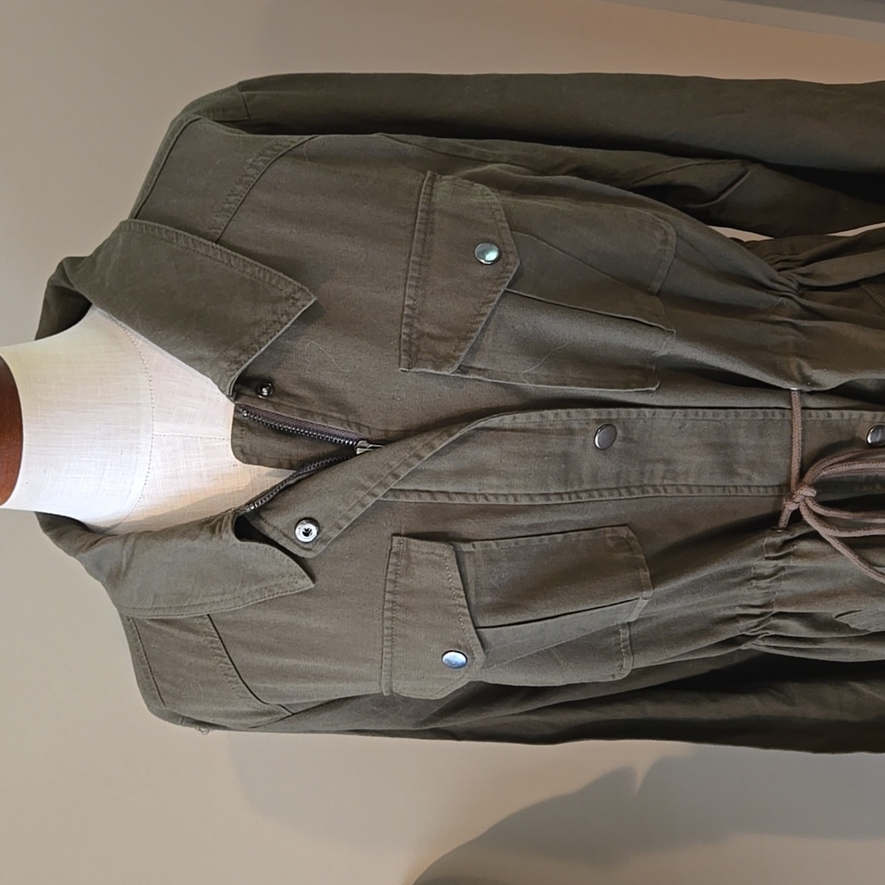 bp Olive Drawstring Utility Jacket - Picture 2 of 9